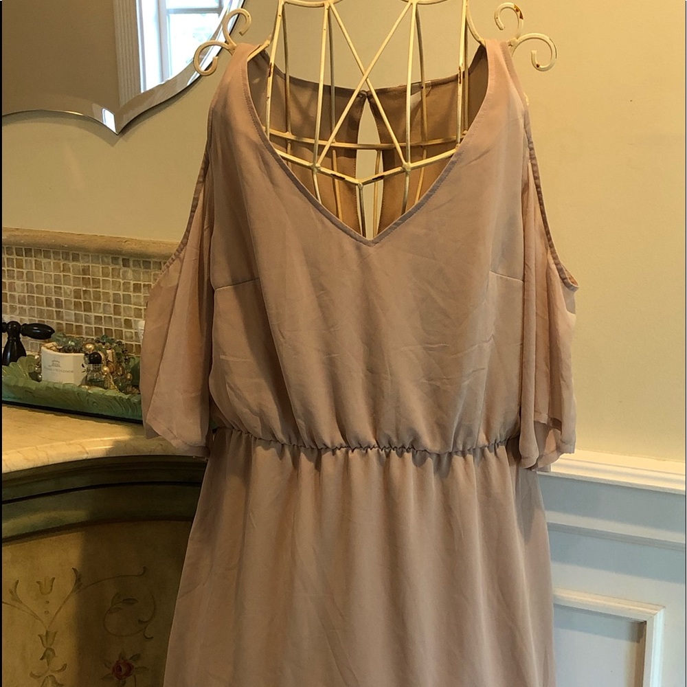H&M taupe dress